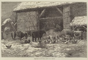 Bauernhof im Schnee